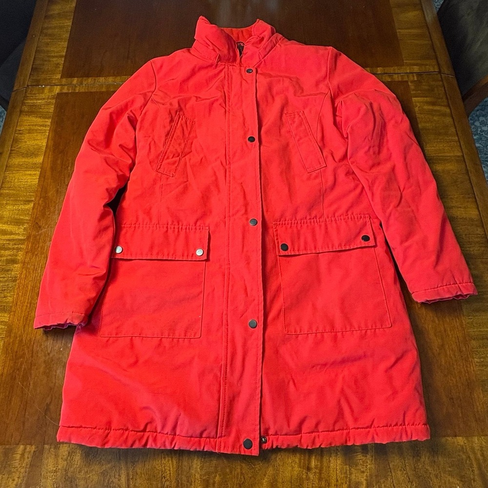 Everlast Sport Red Hooded Parka Jacket Coat‎ Women's Large